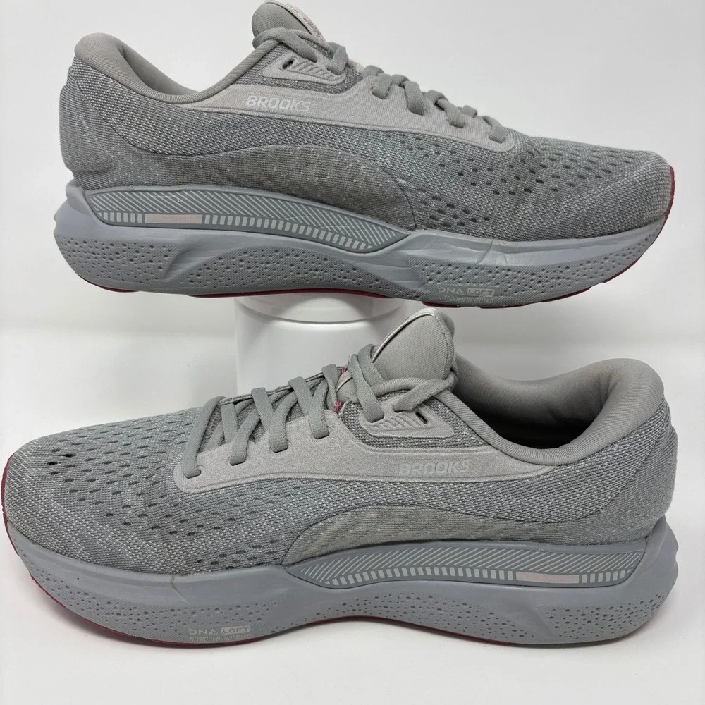 Brooks Adrenaline GTS 24 Size 9 Wide Women's Grey Running Shoes 1204261D019